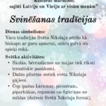 SVĒTKU TRADĪCIJAS – Nikolaja diena