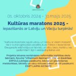 KULTŪRAS MARATONS “LATVIJA-VĀCIJA” TURPINĀS!